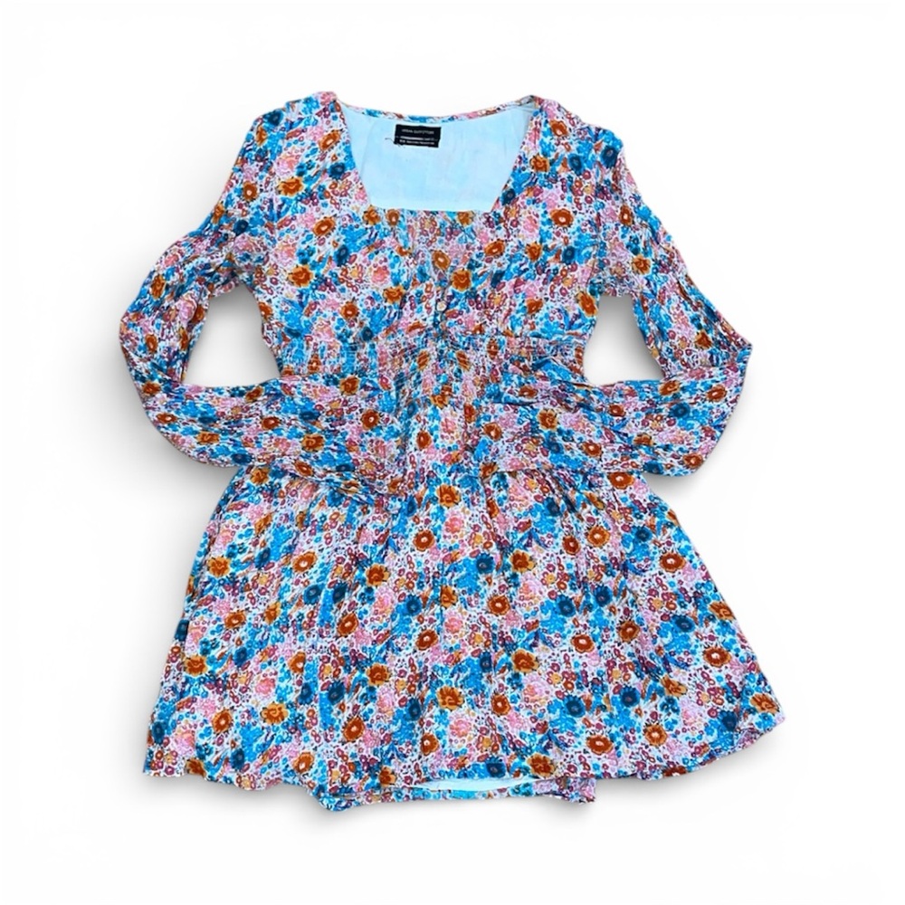 Urban outfitters blue floral mini dress